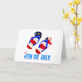 Glücklich Juli 4. - drehen Sie Reinfall um Karte (Gelbe Blume)