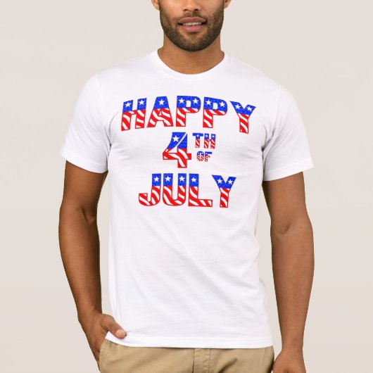 Glücklich Juli 4. T-Shirt (Vorderseite)