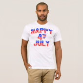 Glücklich Juli 4. T-Shirt (Vorne ganz)