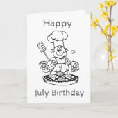 GLÜCKLICH *****JULI***** GEBURTSTAG für **HABM** Karte (Gelbe Blume)