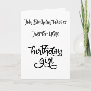 GLÜCKLICH *****JULI***** GEBURTSTAG für **HER** Karte