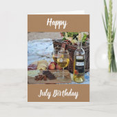 GLÜCKLICH *****JULI***** GEBURTSTAG KARTE (Vorderseite)