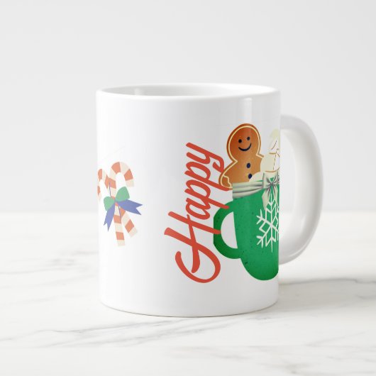 GLÜCKLICH Jumbo-Tasse (Vorderseite Rechts)