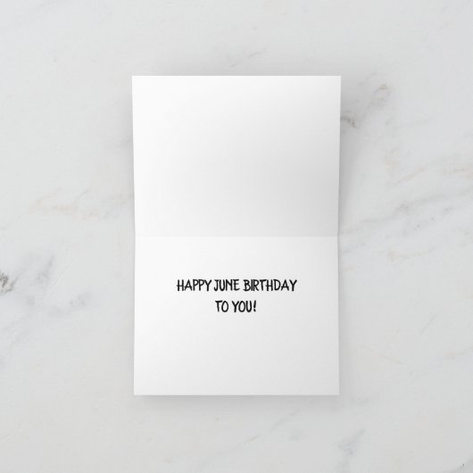 GLÜCKLICH **JUNI GEBURTSTAG** FÜR SIE KARTE (Innenseite)