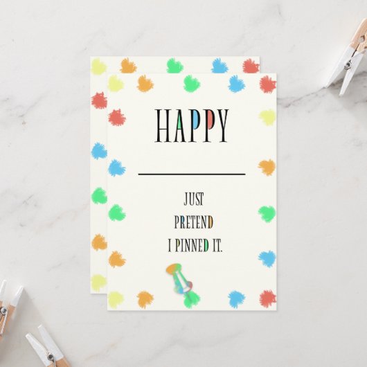 GLÜCKLICH. KARTE (Vorderseite/Rückseite Beispiel)