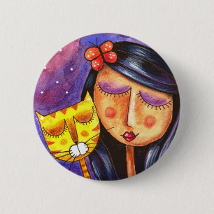 Glücklich - Knopf Button