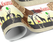 Glücklich Kwanzaa! Geschenkpapier (Rolleneckpunkt)