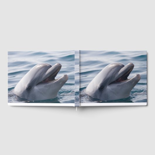 Glücklich lächelnd Dolphin im Wasser Gästebuch (Voll)