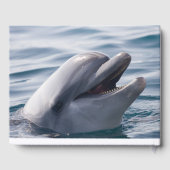 Glücklich lächelnd Dolphin im Wasser Gästebuch (Rückseite)