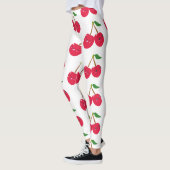 Glücklich Lächelnd Kawaii Kirsche Frucht Leggings (Links)