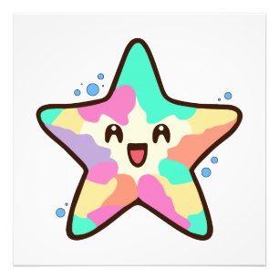 Glücklich lächelnd Seestern Baby mit Blasen. Fotodruck