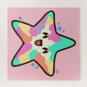 Glücklich lächelnd Seestern Baby mit Blasen. Puzzle (Horizontal)