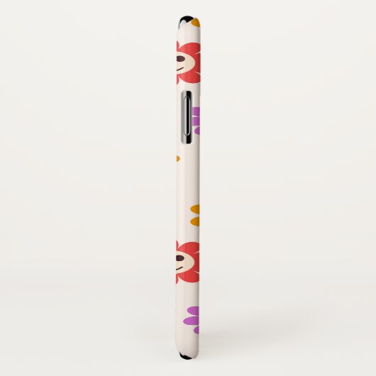 Glücklich Lächelnde Blume mit Friedenszeichen Mit Case-Mate iPhone Hülle (Hinten/Rechts)