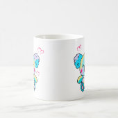 Glücklich lächelnder Baby koala Bär mit Liebe Herz Kaffeetasse (Mittel)