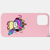 Glücklich lächelndes Baby Einhorn mit Kopfhörer. Case-Mate iPhone Hülle (Rückseite (Horizontal))