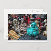 Glücklich / lachend Buddha! Postkarte (Vorne/Hinten)