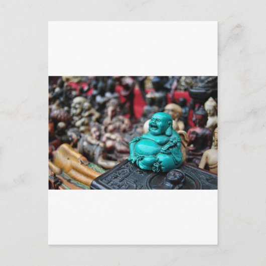 Glücklich / lachend Buddha! Postkarte (Vorderseite)