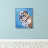 "Glücklich?" Leinwanddruck (Insitu (Holzboden))