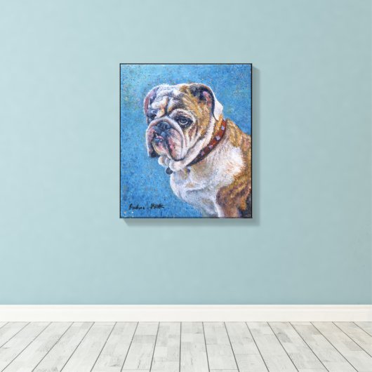 "Glücklich?" Leinwanddruck (Insitu (Holzboden))