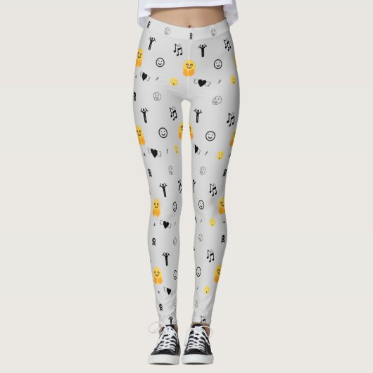 glücklich, Liebe, Lächeln, musikalische Gefühle au Leggings (Vorderseite)