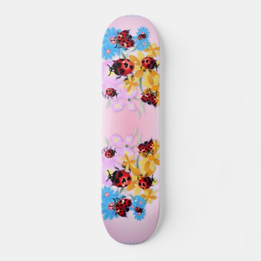 Glücklich-Liebe Marienkäfer-Skateboard Skateboard (Vorderseite)