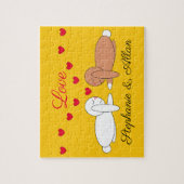 Glücklich, liebevolle Kaninchen Puzzle (Vertikal)