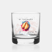 "Glücklich..." Maßgeschneidertes Whiskey-Glas Whiskyglas (Vorderseite)