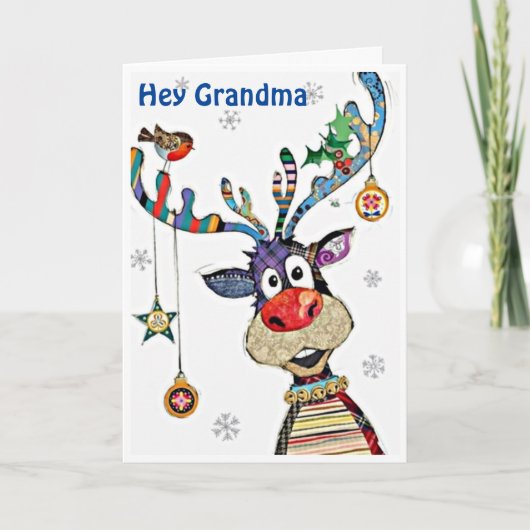 *GLÜCKLICH ME** AUSGABEN CHRISTMAS MIT GRANDMA URL FEIERTAGSKARTE (Vorderseite)