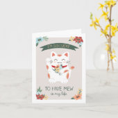 Glücklich Mew haben Gruß-Karte Karte (Gelbe Blume)