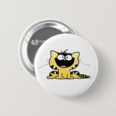 Glücklich-Miezekatze Button (Vorne & Hinten)
