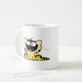 Glücklich-Miezekatze Kaffeetasse (Vorderseite Links)