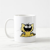 Glücklich-Miezekatze Kaffeetasse (Links)