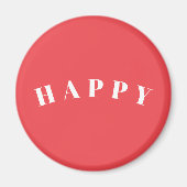 GLÜCKLICH | Modern Simple Typografy Word Art Magnet (Vorne)