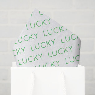 GLÜCKLICH Moderne Typografie Shamrocks Irischer Sp Seidenpapier