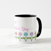 Glücklich-Mutter-Tage, Blumen, Liebe Sie Mama Tasse (VorderseiteRechts)