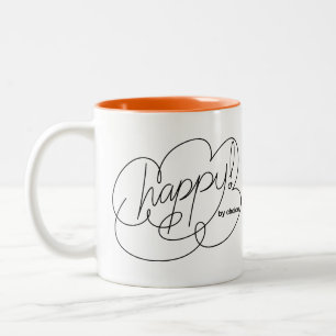GLÜCKLICH nach Wahl - kühne Wolke Zweifarbige Tasse