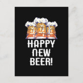 GLÜCKLICH NEUES BIER! Silvester Party trinken Begleitkarte (Vorderseite)