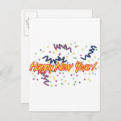 GLÜCKLICH NEUES JAHR3 FEIERTAGSPOSTKARTE (Vorne/Hinten)