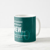 GLÜCKLICH NEUES JAHR 2020 AQUAMARINE benutzerdefin Kaffeetasse (VorderseiteRechts)