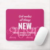 GLÜCKLICH NEUES JAHR 2020 PINK MOUSEPAD (Mit Mouse)