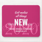 GLÜCKLICH NEUES JAHR 2020 PINK MOUSEPAD (Vorne)