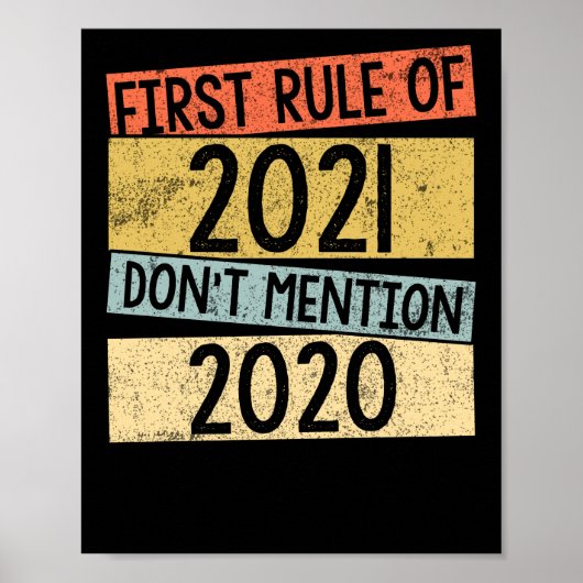 GLÜCKLICH NEUES JAHR 2021 SILVESTER 2020 GIFT FÜR  POSTER (Vorne)