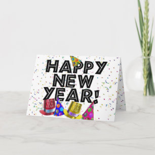 GLÜCKLICH NEUES JAHR! FEIERTAGSKARTE