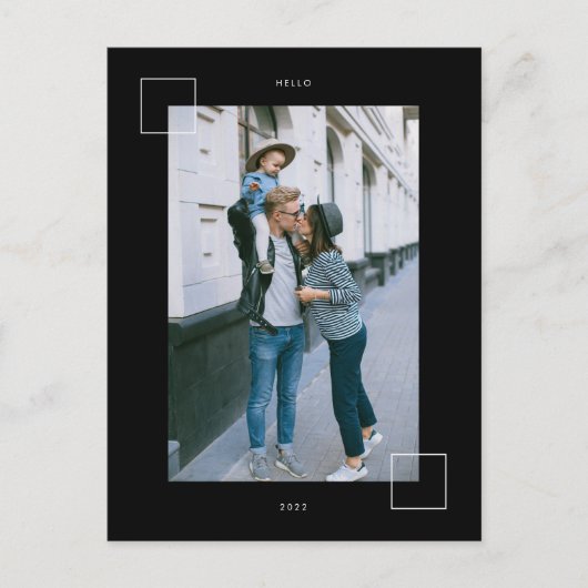 GLÜCKLICH NEUES JAHR Fügen Sie Ihr Foto Postkarte (Vorderseite)