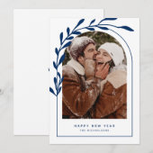 GLÜCKLICH NEUES JAHR Hinzufügen Ihres Fotos (Vorne/Hinten)