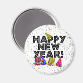 GLÜCKLICH NEUES JAHR! MAGNET (Vorderseite/Rückseite)