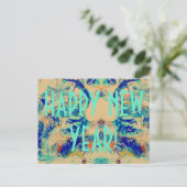 GLÜCKLICH NEUES JAHR! POSTKARTE (Stehend Vorderseite)