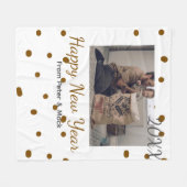 Glücklich neues Jahr Single Vater fügen Fotoname b Fleecedecke (Vorderseite (Horizontal))