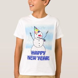GLÜCKLICH NEUES JAHR! Snowman feiern T-Shirt