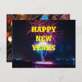 GLÜCKLICH NEUJAHRE POSTKARTE (Vorne/Hinten)